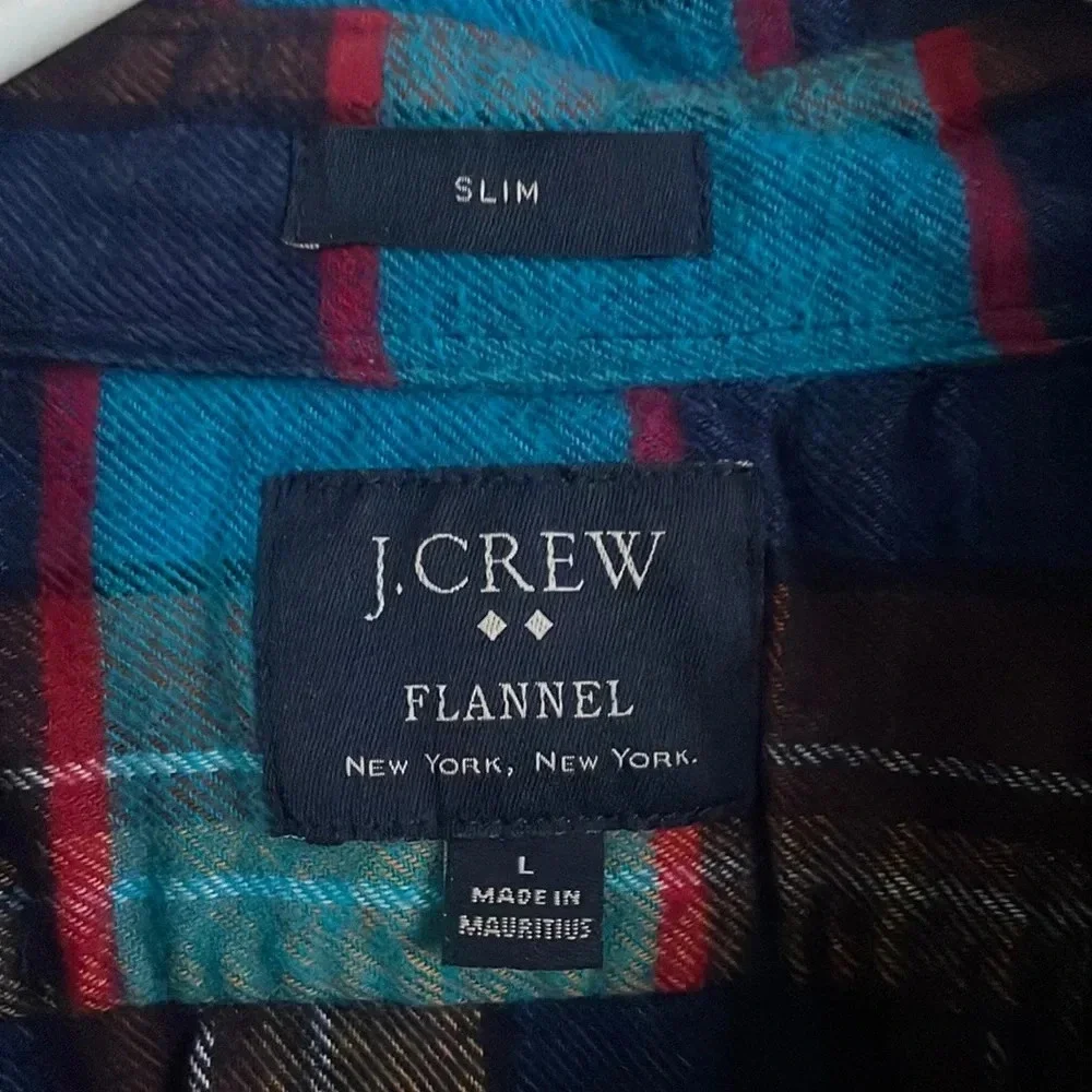 J‎ crew Flannel Shirt L